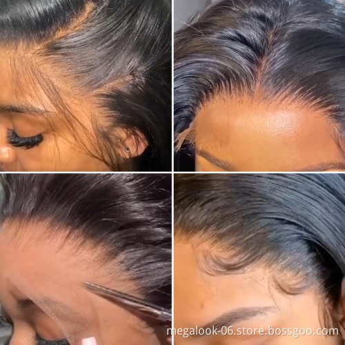 Wholesale Indian Unprocessed Raw Remy Lace Frontal Wig, Virgin Cuticle Aligned Peruvian Human Hair Front Lace Front Wigs